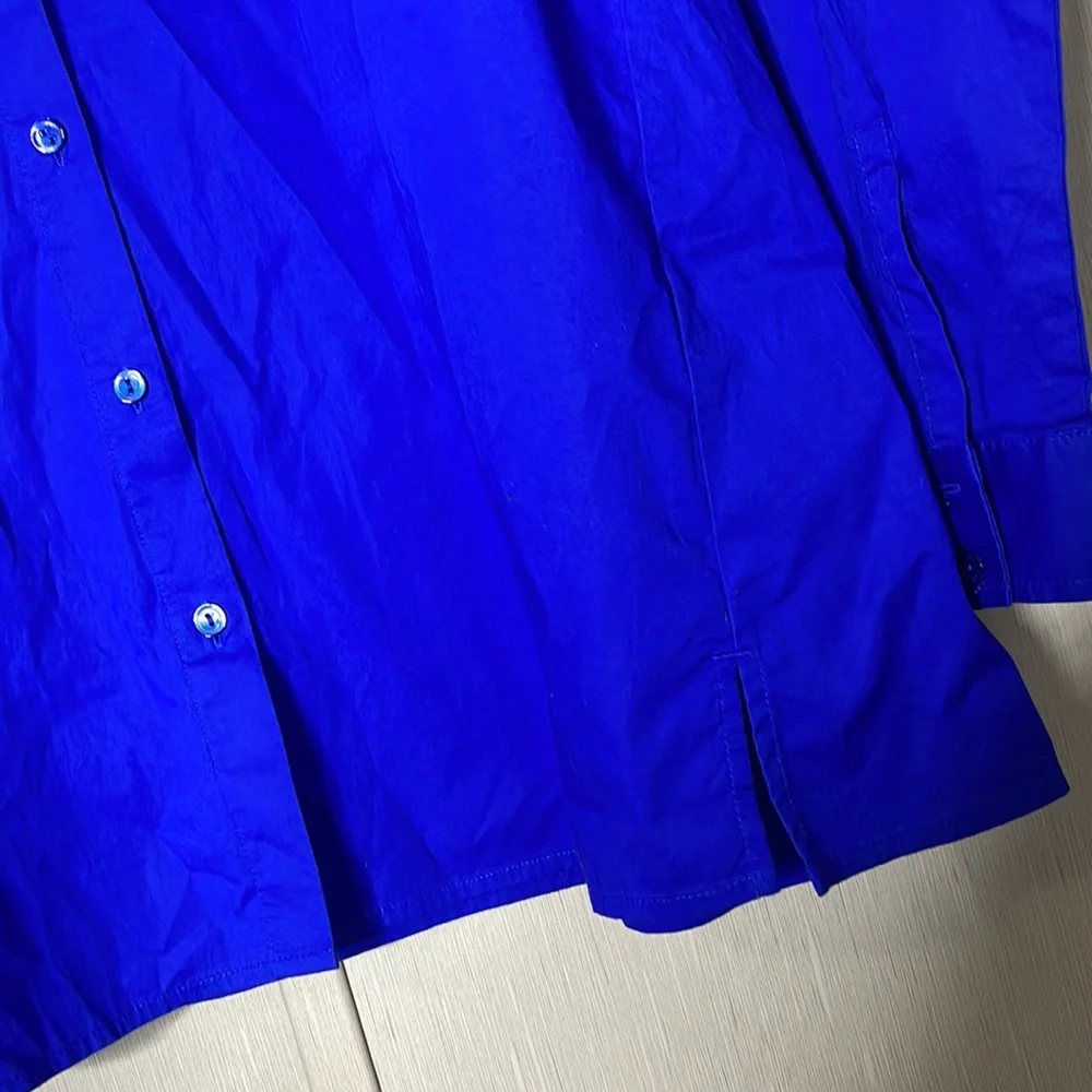 Eileen fisher button down xs blue blouse - Picture 2 of 3